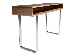 Mesa de consola retangular em nogueira e aço cromado 3000 ANGEL CERDA