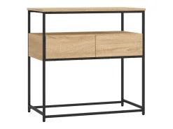 Mesa de console Carvalho Sonoma 75x40x75 cm Madeira projetada