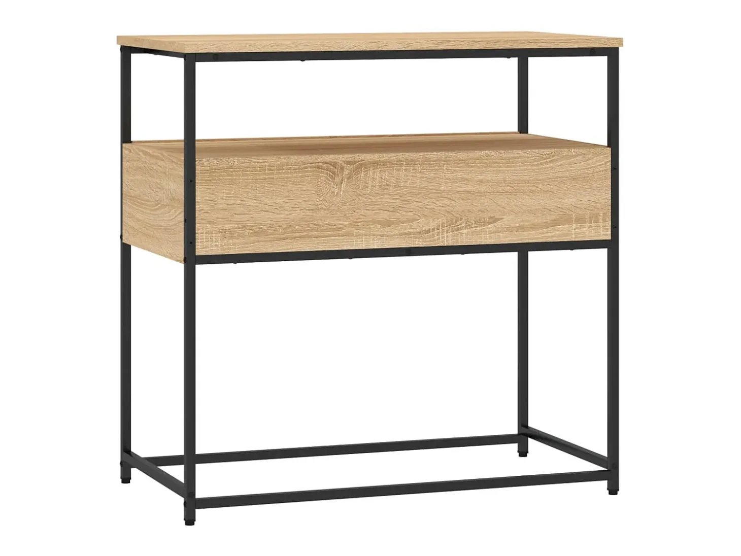 Mesa de console Carvalho Sonoma 75x40x75 cm Madeira projetada