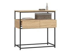 Mesa de console Carvalho Sonoma 75x40x75 cm Madeira projetada
