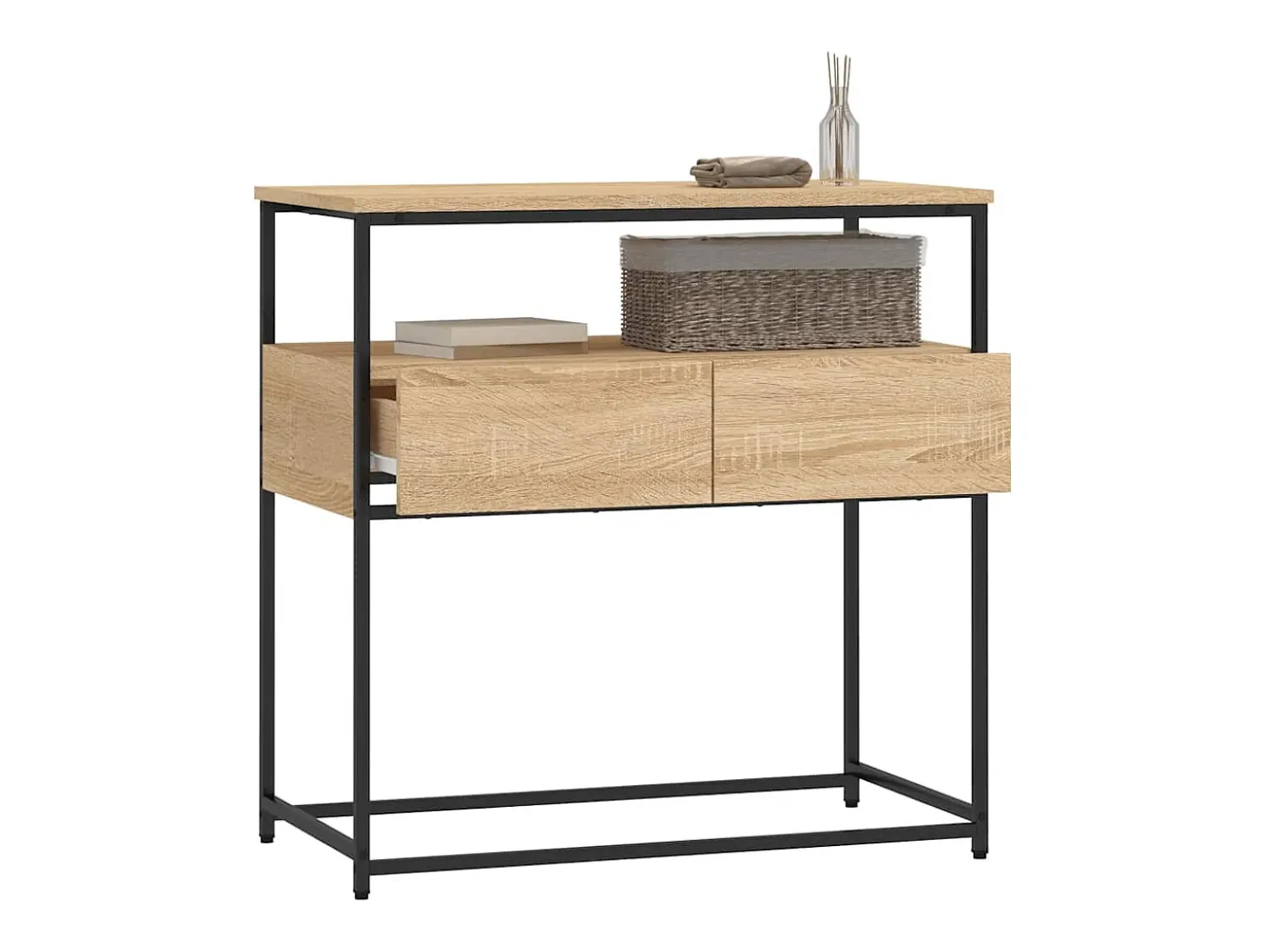 Mesa de console Carvalho Sonoma 75x40x75 cm Madeira projetada