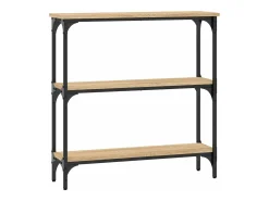 Mesa de console Carvalho Sonoma 75x22,5x75 cm Madeira projetada