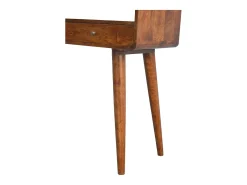 Mesa de console curva em castanheiro