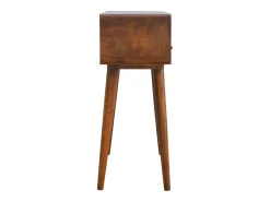 Mesa de console curva em castanheiro