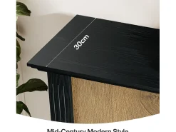 Mesa de Console de 3 Camadas, Mesa de Entrada de 110cm com Armazenamento para Foyer, Corredor