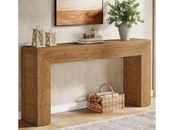 Mesa de console de 160 cm para entrada, console de sofá de fazenda para trás do sofá
