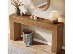 Mesa de console de 160 cm para entrada, console de sofá de fazenda para trás do sofá