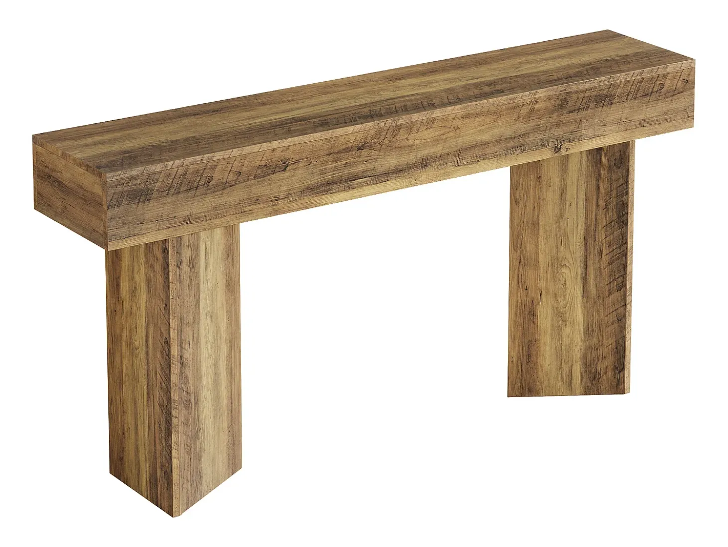Mesa de console de 160 cm para entrada MDF Rustic Brown de fazenda
