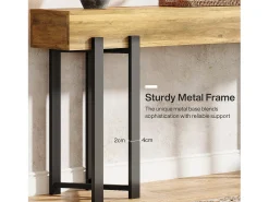 Mesa de Console de 160cm para Entrada, Mesa Industrial Atrás do Sofá