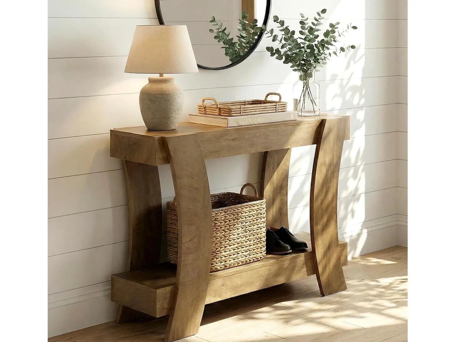 Mesa de Console de 120cm para Entrada, Mesa de Sofá para Entrada, Corredor, Sala de Estar