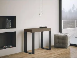 Mesa de console extensível 90x40/300 cm Tecno Premium cinza pomba