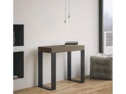 Mesa de console extensível 90x40/300 cm Tecno Premium cinza pomba