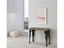 Mesa de console extensível Paxon Premium cinza pomba 90x40/300 cm
