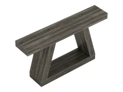 Mesa de Console, Mesa de Sofá Rústica de 140cm com Armazenamento, Mesa de Entrada para Corredor, Sala de Estar, Cinza