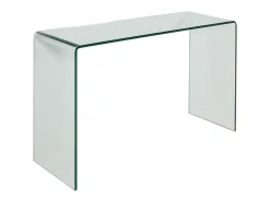 Mesa de console Smalle em vidro curvado 120x40x80 cm