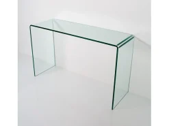Mesa de console Smalle em vidro curvado 120x40x80 cm
