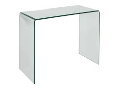 Mesa de console Smalle em vidro curvado 80x40x80 cm
