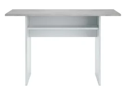 Mesa de console Tavolo, dobrável, branco fosco/cimento, 77/75x120x35x70 cm