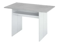 Mesa de console Tavolo, dobrável, branco fosco/cimento, 77/75x120x35x70 cm