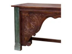 Mesa de entrada artesanal em madeira