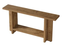 Mesa de entrada de 150 cm, mesa para sofá estreita e longa de dois andares para trás do sofá para sala de estar