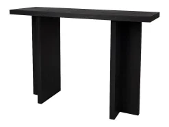 mesa de entrada de madeira preta