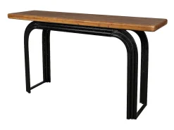 mesa de entrada de madeira preta