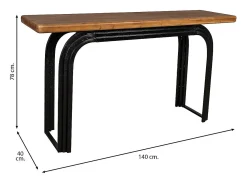 mesa de entrada de madeira preta