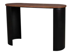 mesa de entrada de madeira preta