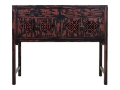 mesa de entrada de madeira preta