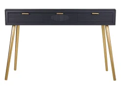 Mesa de entrada de madeira com 3 gavetas