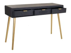 Mesa de entrada de madeira com 3 gavetas