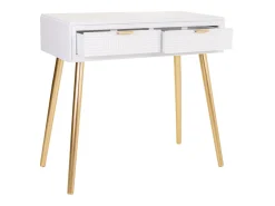 Mesa de entrada de madeira com 2 gavetas