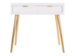Mesa de entrada de madeira com 2 gavetas