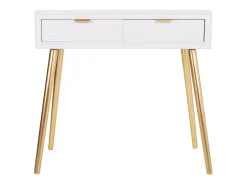 Mesa de entrada de madeira com 2 gavetas