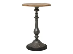Mesa de extremidade madeira de abeto maciça 40x64 cm castanho