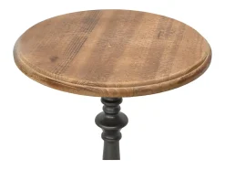 Mesa de extremidade madeira de abeto maciça 40x64 cm castanho