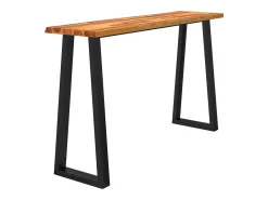 Mesa de jantar c/ bordas vivas 140x40x80 cm acácia maciça PT535089