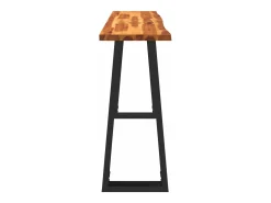 Mesa de jantar c/ bordas vivas 140x40x80 cm acácia maciça PT535089