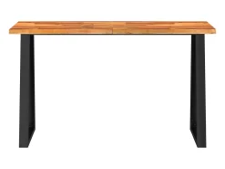 Mesa de jantar c/ bordas vivas 140x40x80 cm acácia maciça PT535089