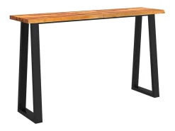 Mesa de jantar c/ bordas vivas 140x40x80 cm acácia maciça PT535089