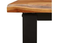 Mesa de jantar c/ bordas vivas 140x40x80 cm acácia maciça