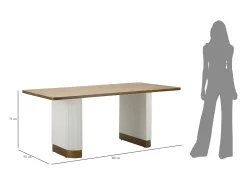 MESA DE JANTAR TOLOSA 180X90X76 CM