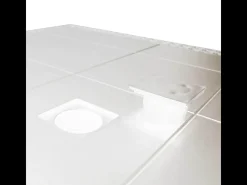 Mesa de jardim retangular Houston 150 x 90 cm em plástico trançado - Branco
