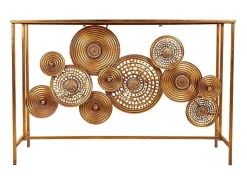 Mesa de metal para hall de entrada.
