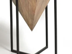 Mesa de ângulo e manguier em metal bois