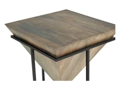 Mesa de ângulo e manguier em metal bois
