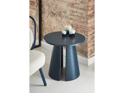 Mesa de sala azul Ø50 h50 cm