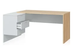 Mesa de trabalho Blanco Artik (Blanco Mate) - Roble Canadian