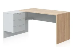 Mesa de trabalho Blanco Artik (Blanco Mate) - Roble Canadian